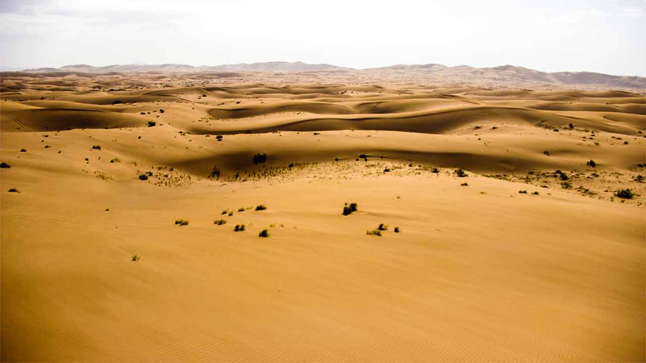 the image of Varzaneh desert