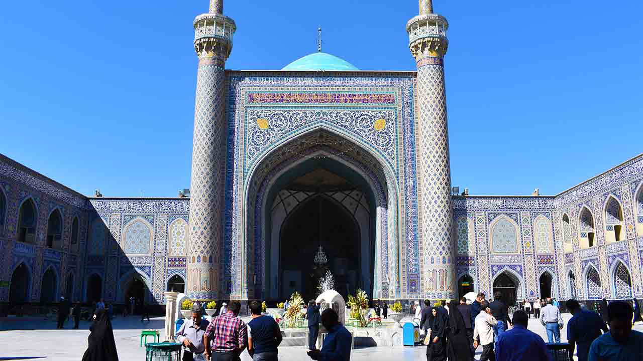 one of the yards of Imam Reza Holy shrine in mashhad city