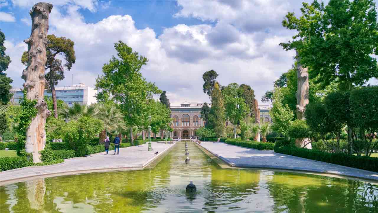 the exterior view of Golestan Palace