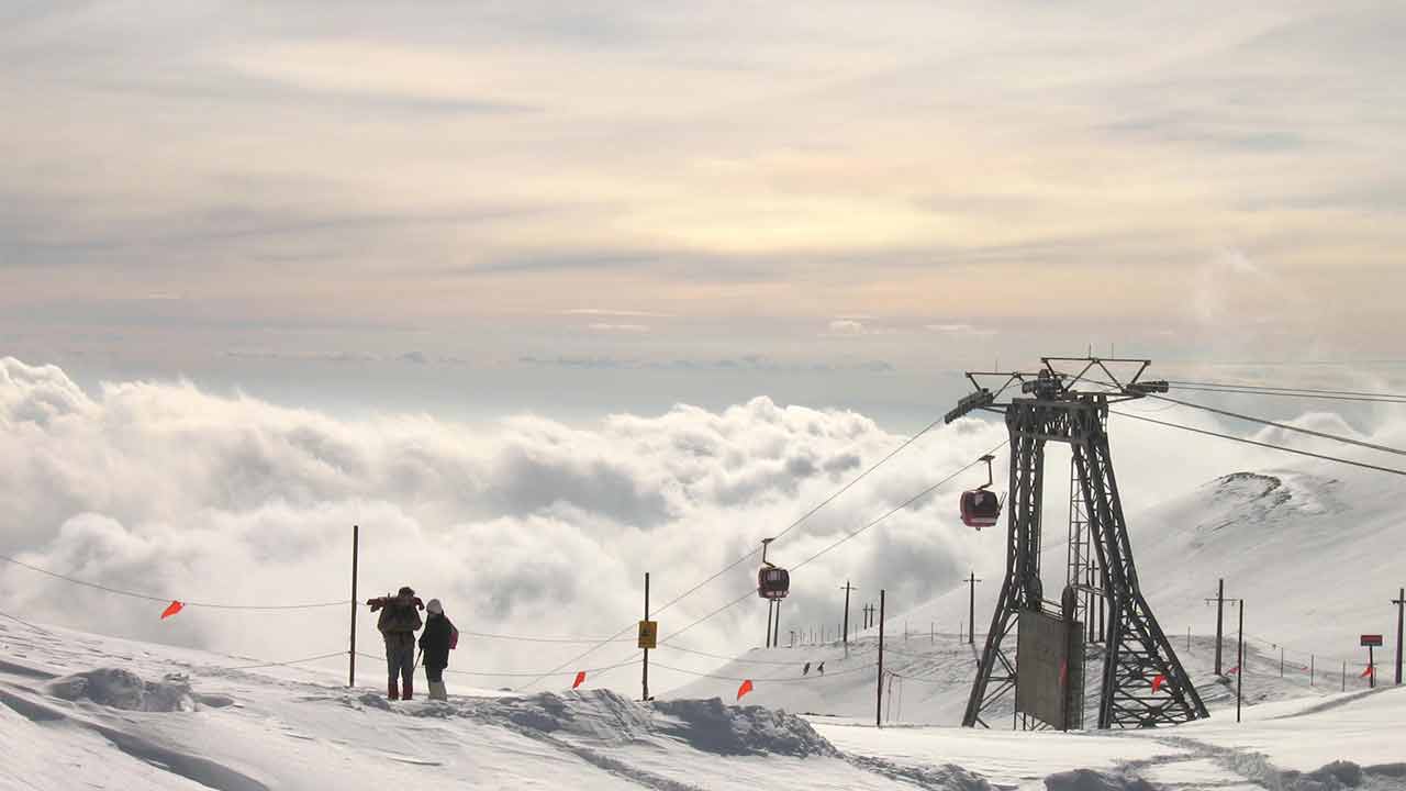 Tochal Cable Car in winter