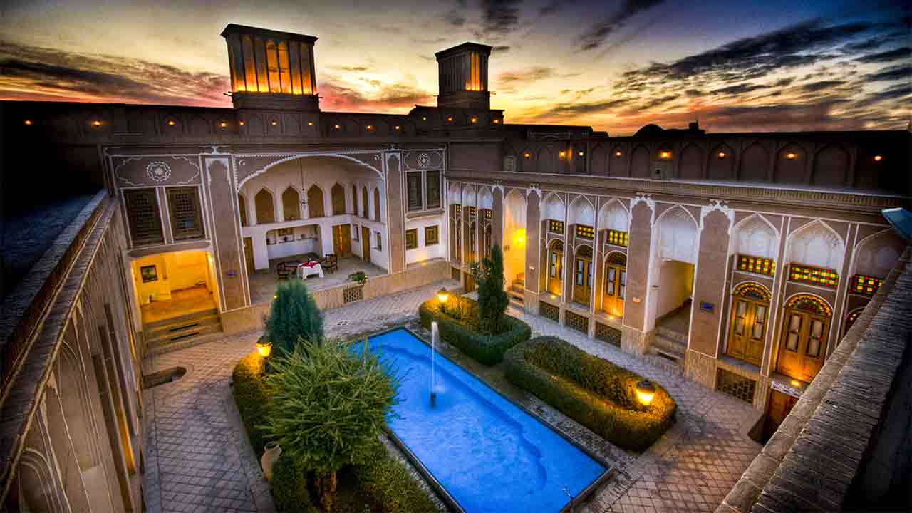 one of the traditional hotels in Yazd 